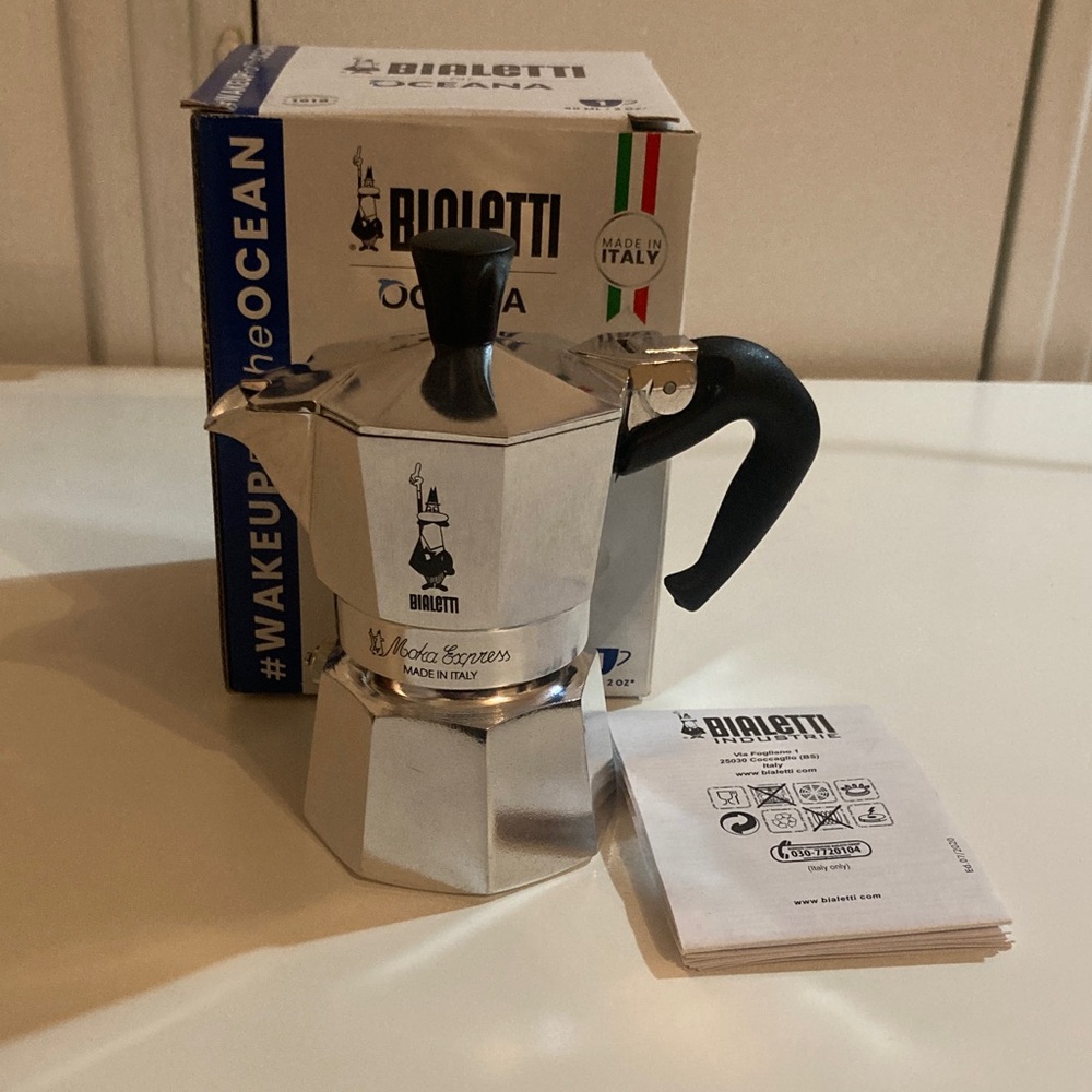 Bialetti Silver Moka Express Stovetop Coffee Maker